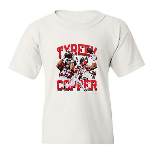NC State - NCAA Football : Tyreek Copper - Collage Youth T-Shirt-0
