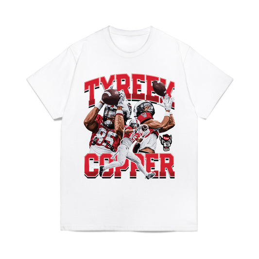 NC State - NCAA Football : Tyreek Copper - Collage Comfort Colors T-Shirt-0