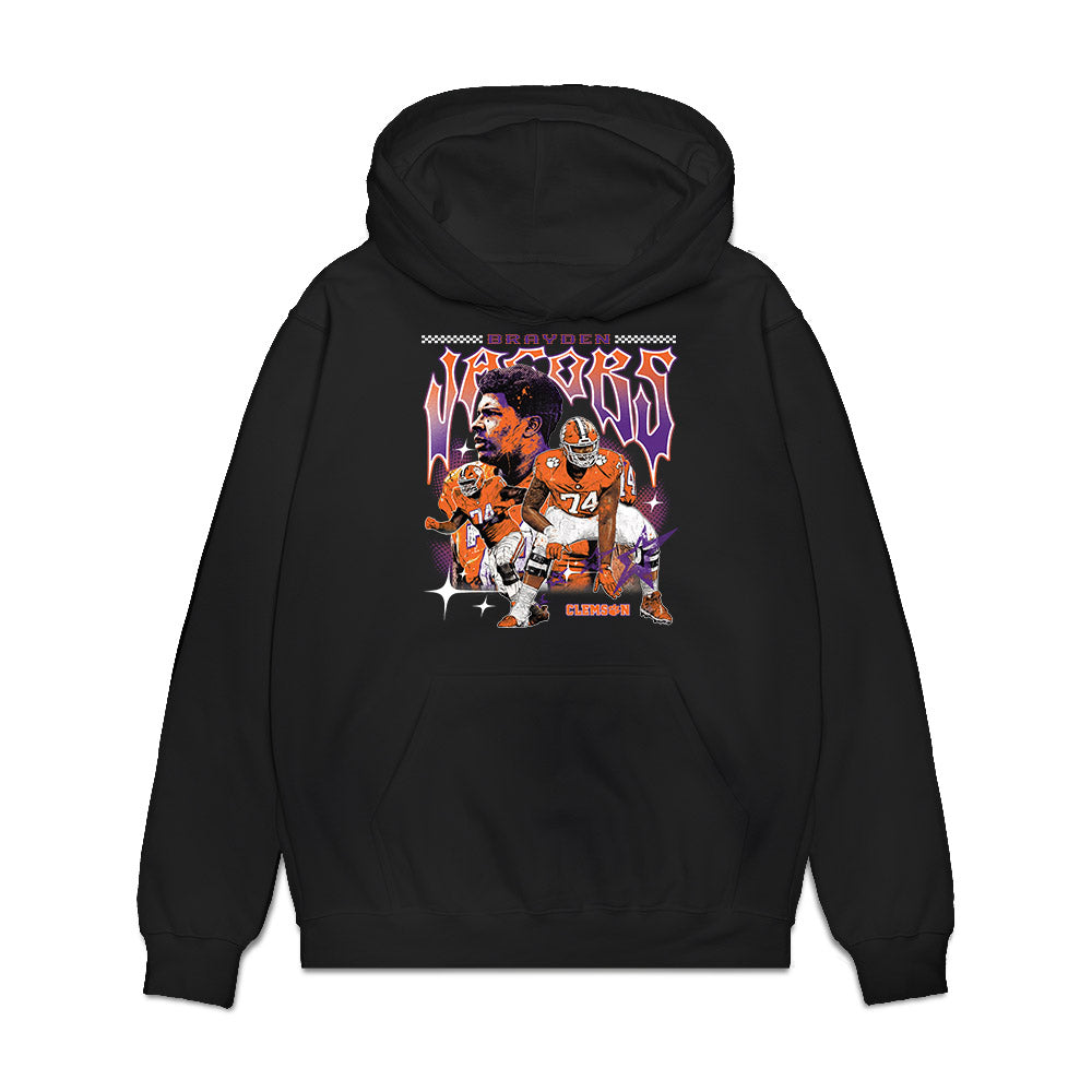 Clemson - NCAA Football : Brayden Jacobs - Collage Premium Hooded Sweatshirt-0