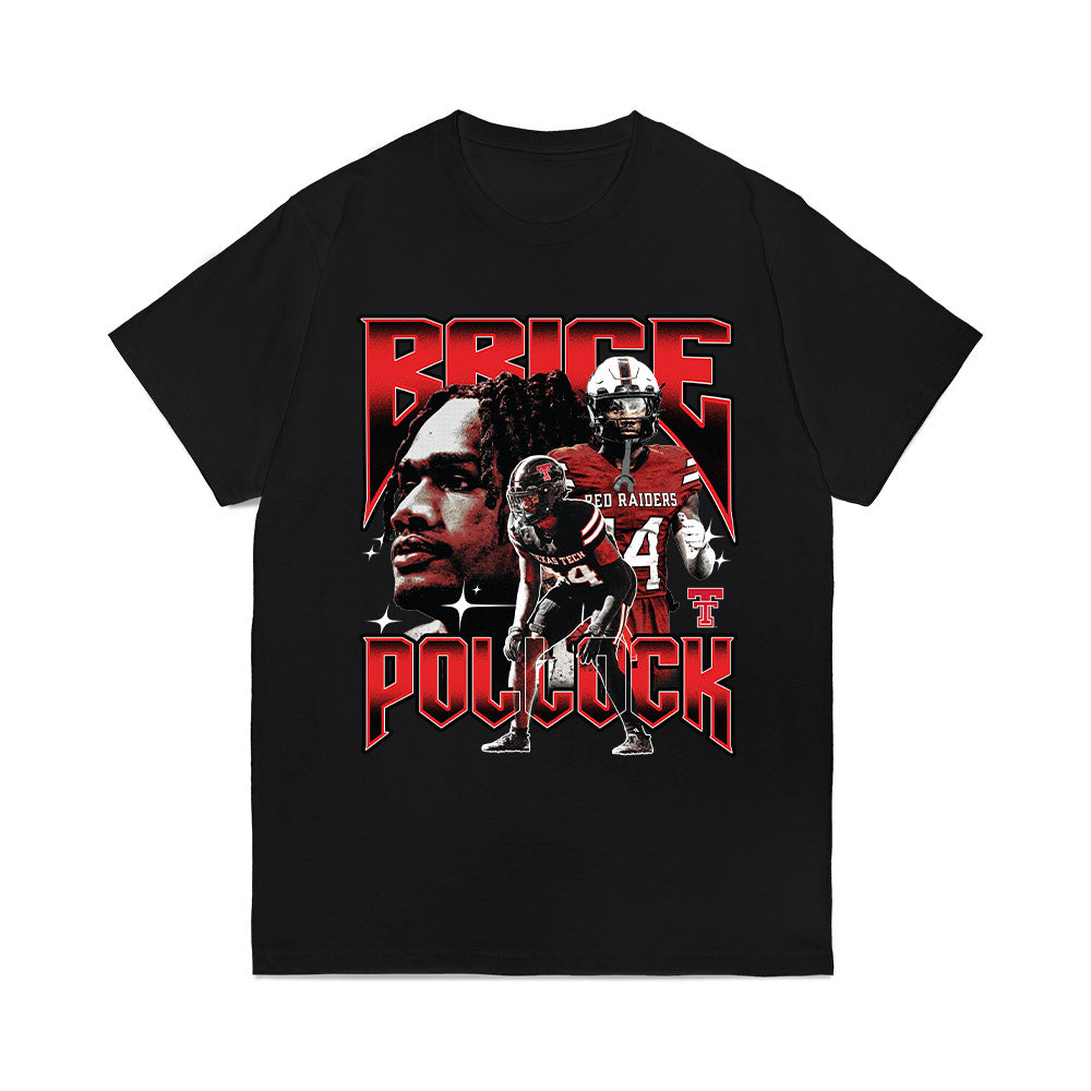 Texas Tech - NCAA Football : Brice Pollock - Collage Comfort Colors T-Shirt-0