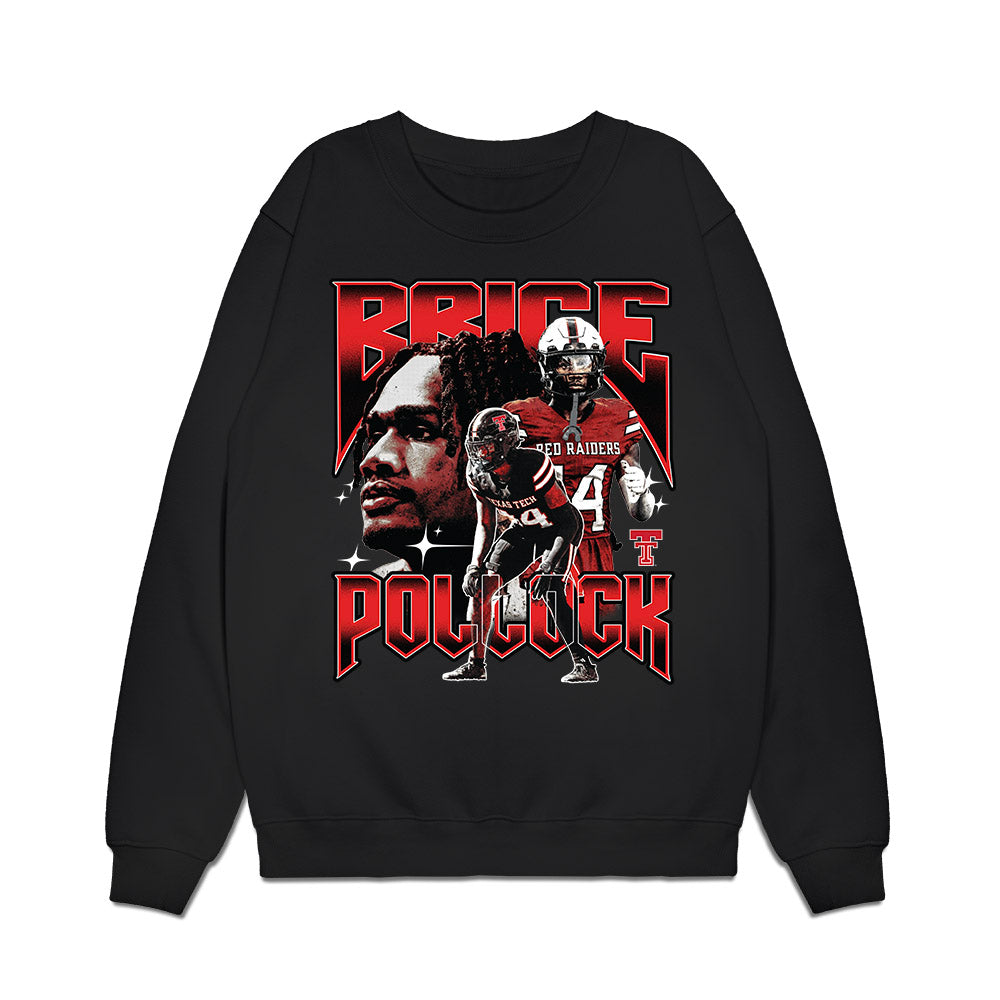Texas Tech - NCAA Football : Brice Pollock - Collage Premium Crewneck Sweatshirt-0