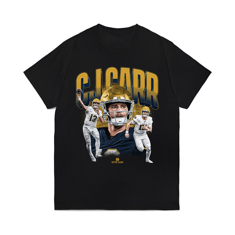 Notre Dame - NCAA Football : CJ Carr - Collage Comfort Colors T-Shirt-0