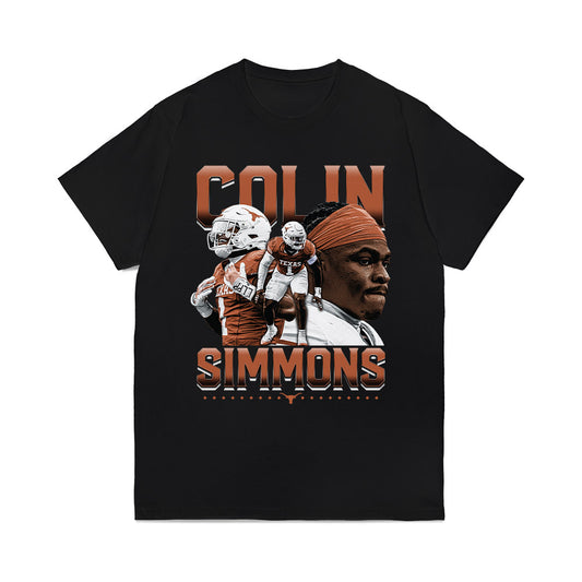 Texas - NCAA Football : Colin Simmons - Collage Comfort Colors T-Shirt-0