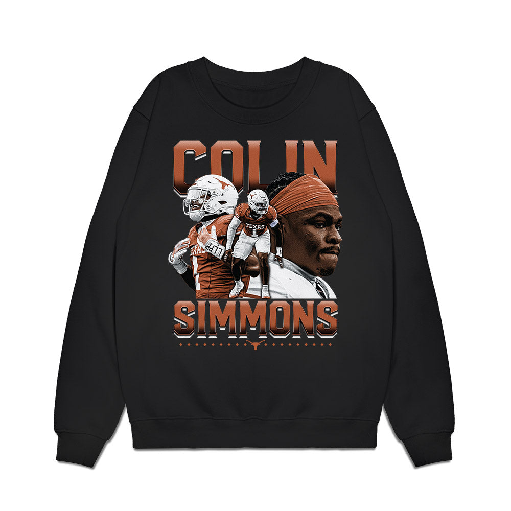 Texas - NCAA Football : Colin Simmons - Collage Premium Crewneck Sweatshirt-0