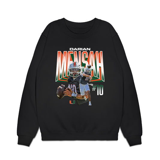Miami - NCAA Football : Darian Mensah - Collage Premium Crewneck Sweatshirt-0