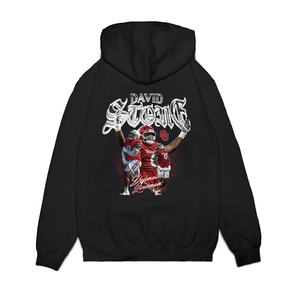 Oklahoma - NCAA Football : David Stone - Collage Premium Hooded Sweatshirt-1
