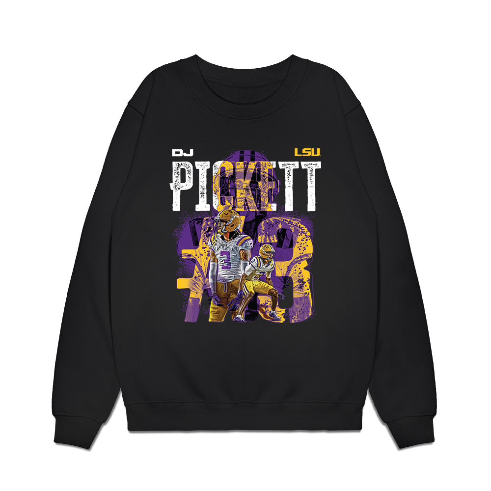 LSU - NCAA Football : DJ Pickett - Collage Premium Crewneck Sweatshirt-0