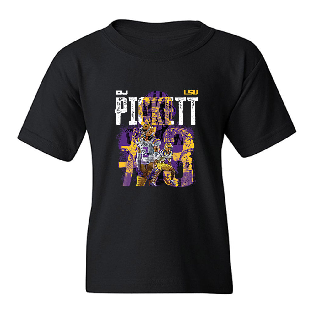 LSU - NCAA Football : DJ Pickett - Collage Youth T-Shirt-0