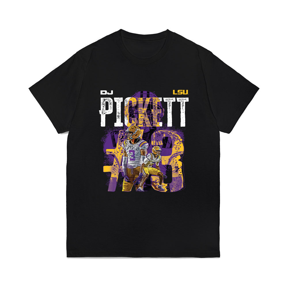 LSU - NCAA Football : DJ Pickett - Collage Comfort Colors T-Shirt-0