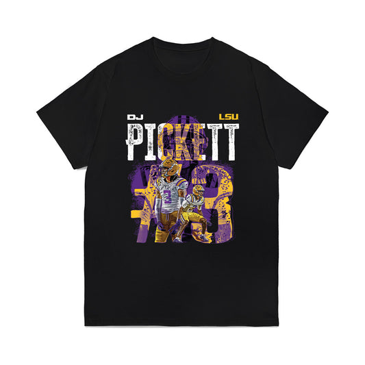 LSU - NCAA Football : DJ Pickett - Collage Comfort Colors T-Shirt-0