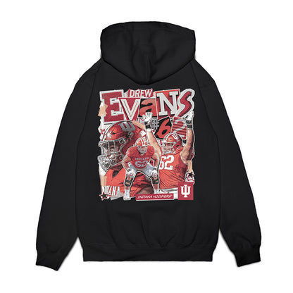 Indiana - NCAA Football : Drew Evans - Collage Premium Hooded Sweatshirt-1