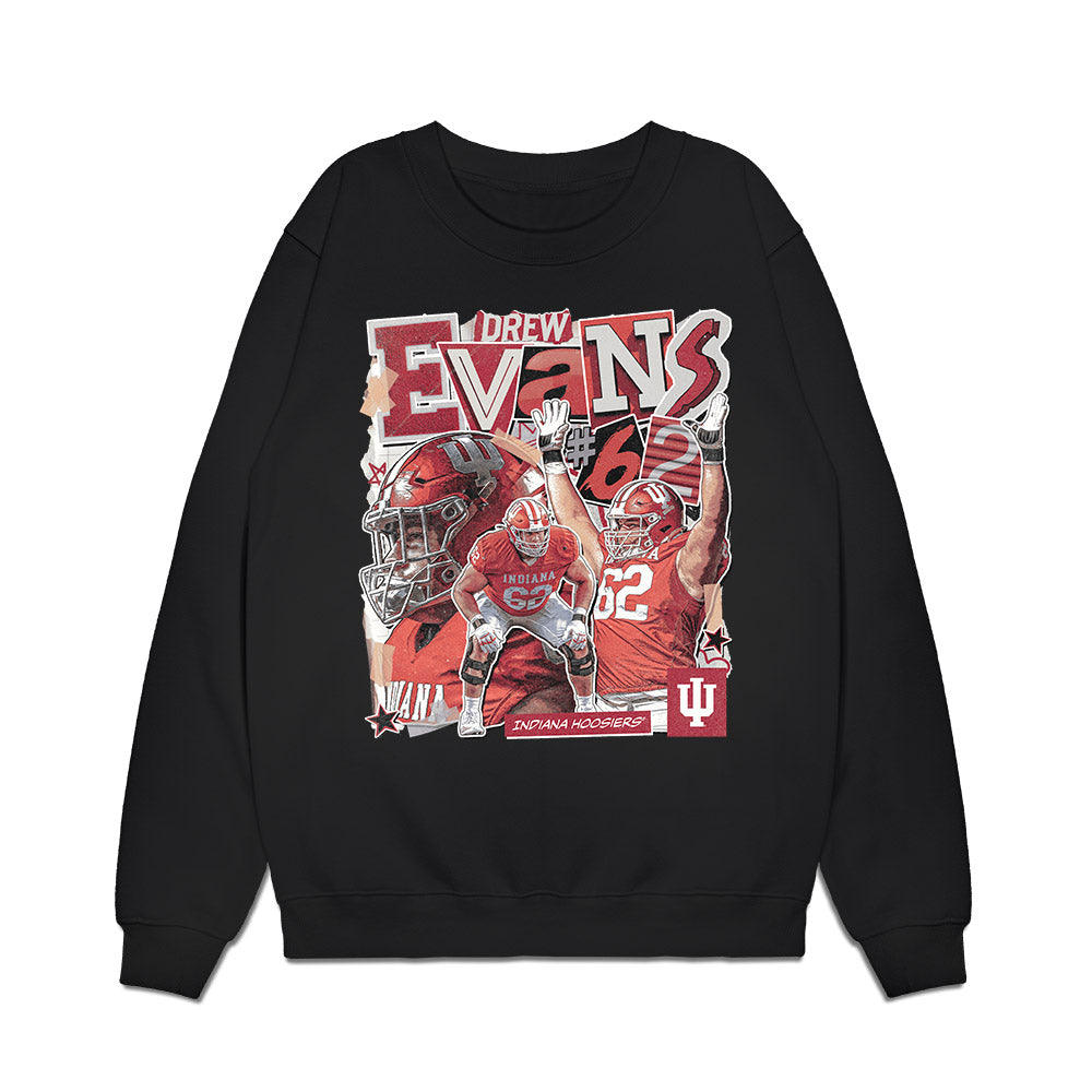 Indiana - NCAA Football : Drew Evans - Collage Premium Crewneck Sweatshirt-0