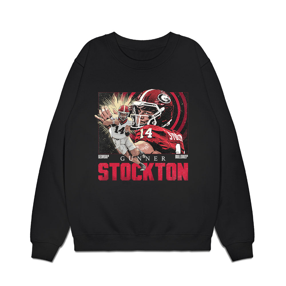 Georgia - NCAA Football : Gunner Stockton - Collage Premium Crewneck Sweatshirt-0