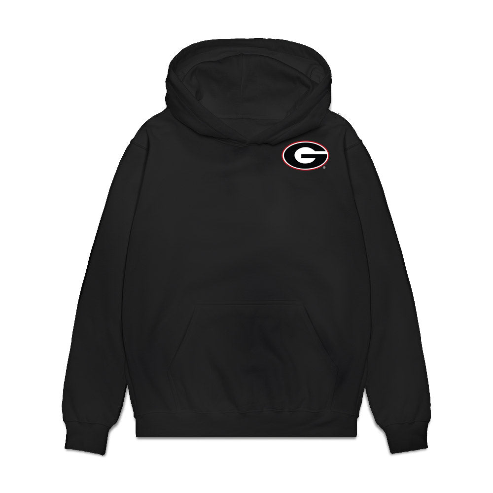 Georgia - NCAA Football : Gunner Stockton - Collage Premium Hooded Sweatshirt-0