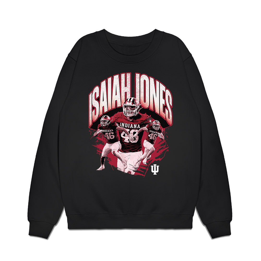 Indiana - NCAA Football : Isaiah Jones - Collage Premium Crewneck Sweatshirt-0