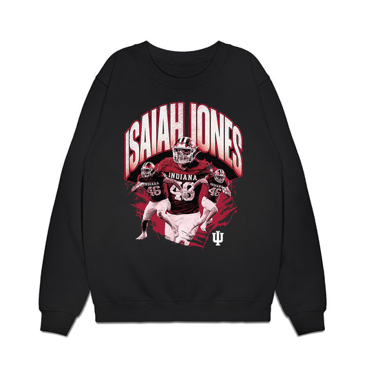 Indiana - NCAA Football : Isaiah Jones - Collage Premium Crewneck Sweatshirt-0
