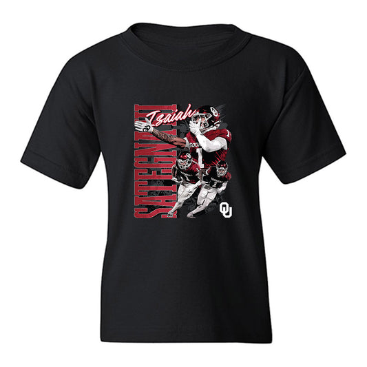 Oklahoma - NCAA Football : Isaiah Sategna III - Collage Youth T-Shirt-0