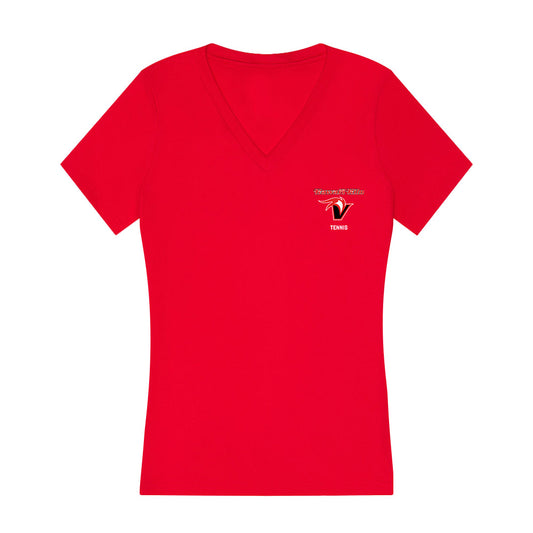 UH Hilo - NCAA Men's Tennis : Angel Fonseca - Women's V-Neck T-Shirt-0