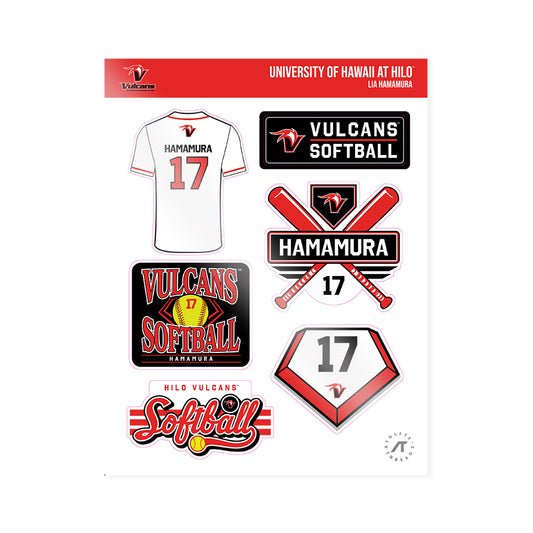 UH Hilo - NCAA Softball : Lia Hamamura - Sticker Sheet-0