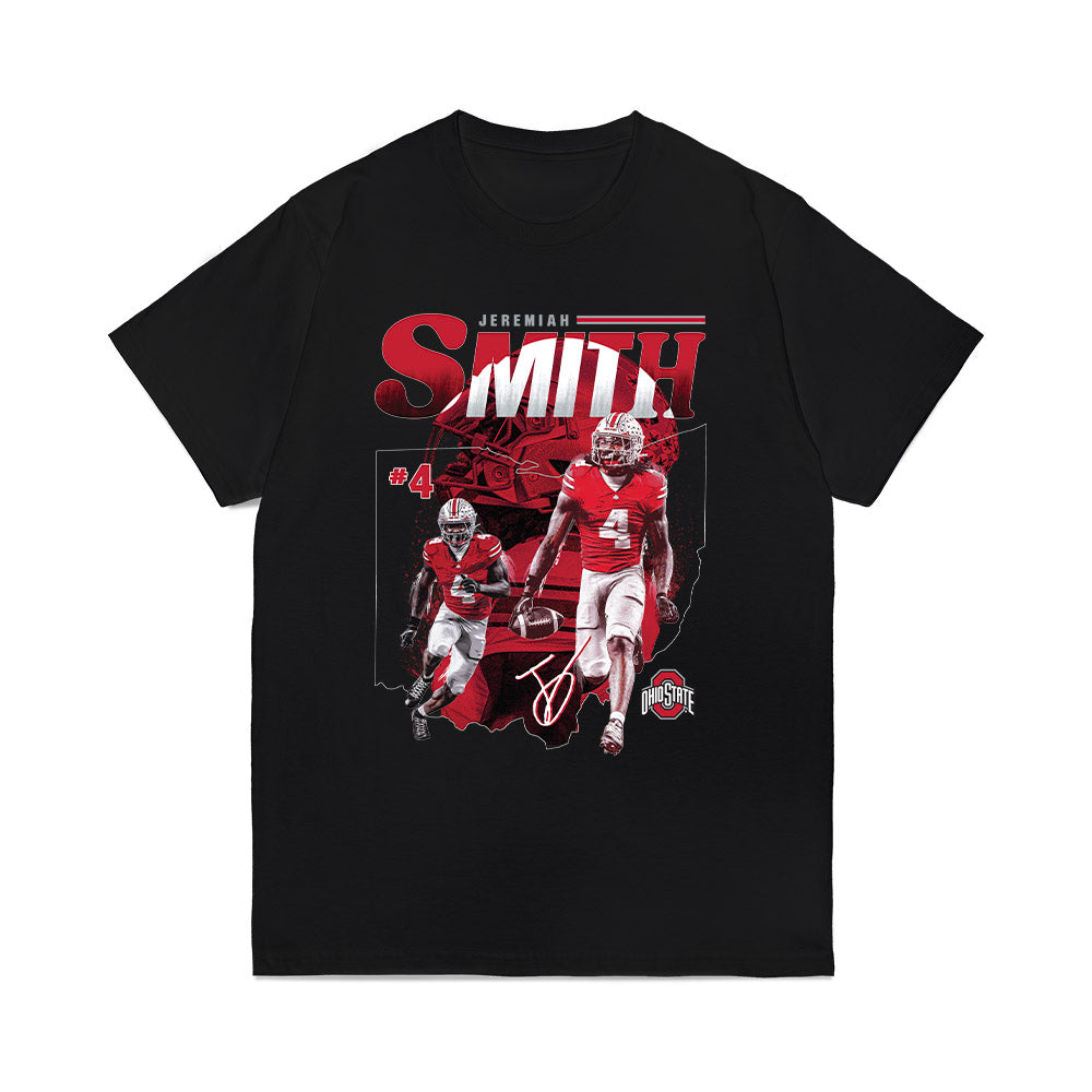 Ohio State - NCAA Football : Jeremiah Smith - Collage Comfort Colors T-Shirt-0