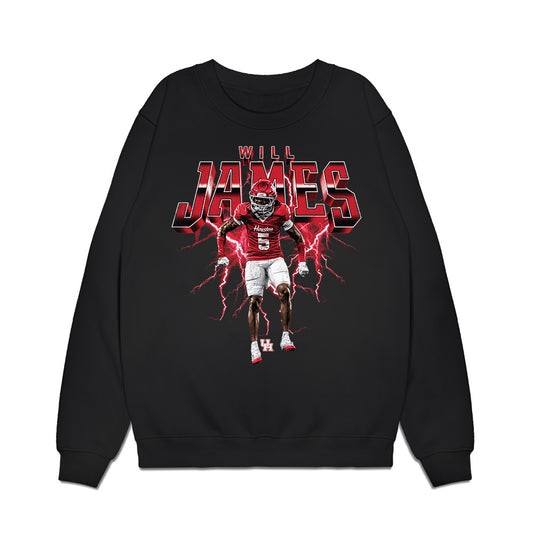 Houston - NCAA Football : Will James - Collage Premium Crewneck Sweatshirt-0