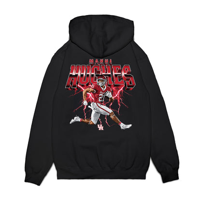 Houston - NCAA Football : Makhi Hughes - Collage Premium Hooded Sweatshirt-1