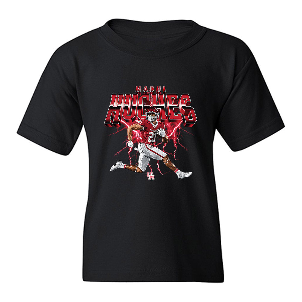 Houston - NCAA Football : Makhi Hughes - Collage Youth T-Shirt-0