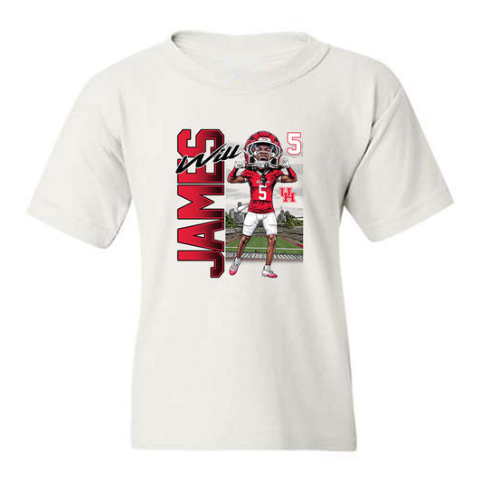 Houston - NCAA Football : Will James - Bobble Head Youth T-Shirt-0