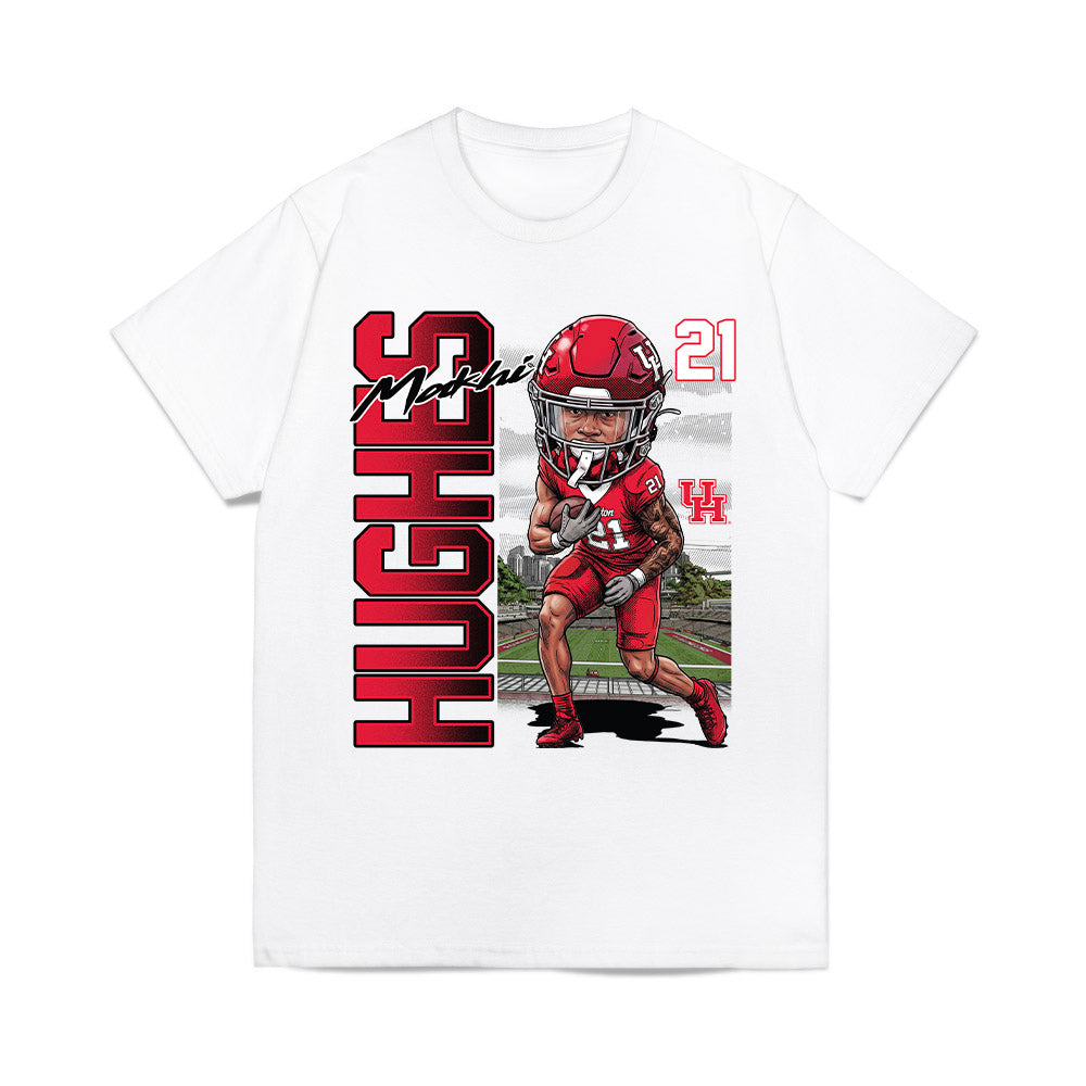 Houston - NCAA Football : Makhi Hughes - Caricature Comfort Colors T-Shirt-0