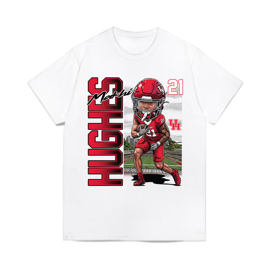 Houston - NCAA Football : Makhi Hughes - Caricature Comfort Colors T-Shirt-0