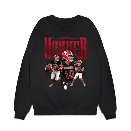 Indiana - NCAA Football : Josh Hoover - Collage Premium Crewneck Sweatshirt-0