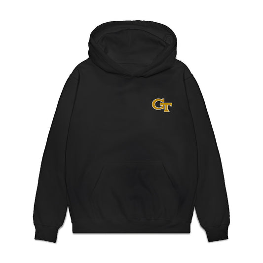 Georgia Tech - NCAA Football : Justice Haynes - Collage Premium Hooded Sweatshirt-0