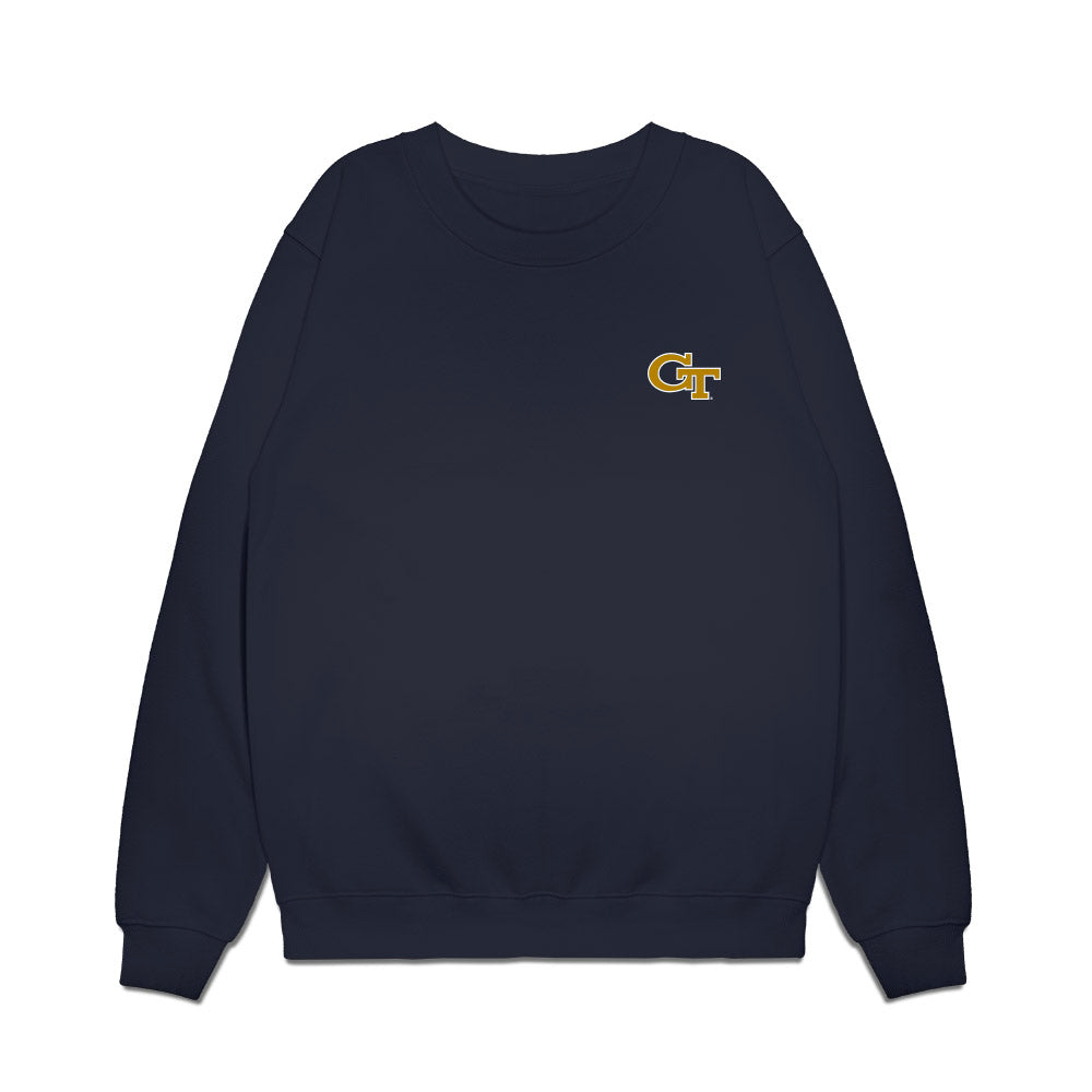 Georgia Tech - NCAA Football : Justice Haynes - Collage Premium Crewneck Sweatshirt-1