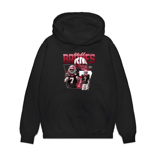 Georgia - NCAA Football : Khalil Barnes - Collage Premium Hooded Sweatshirt-0