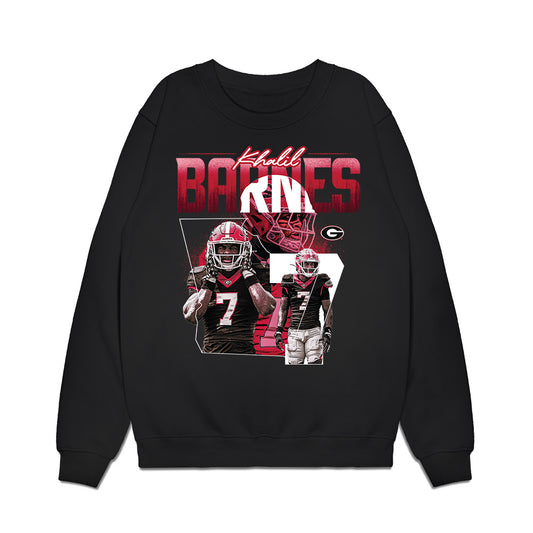 Georgia - NCAA Football : Khalil Barnes - Collage Premium Crewneck Sweatshirt-0