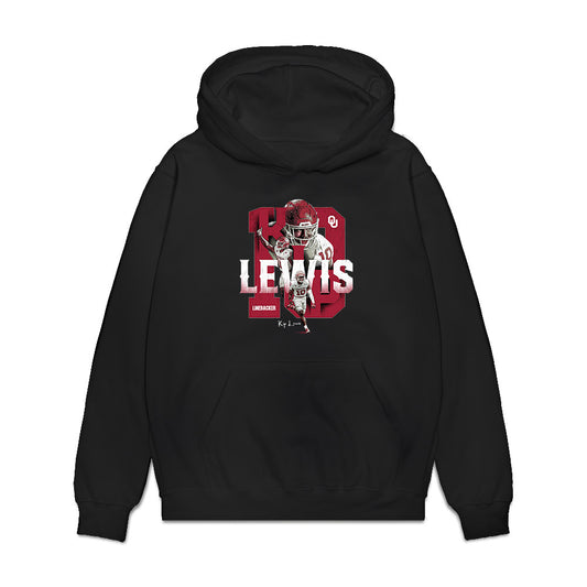 Oklahoma - NCAA Football : Kip Lewis - Collage Premium Hooded Sweatshirt-0