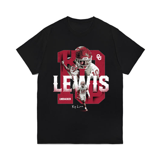 Oklahoma - NCAA Football : Kip Lewis - Collage Comfort Colors T-Shirt-0