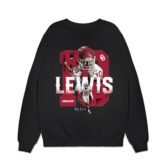 Oklahoma - NCAA Football : Kip Lewis - Collage Premium Crewneck Sweatshirt-0