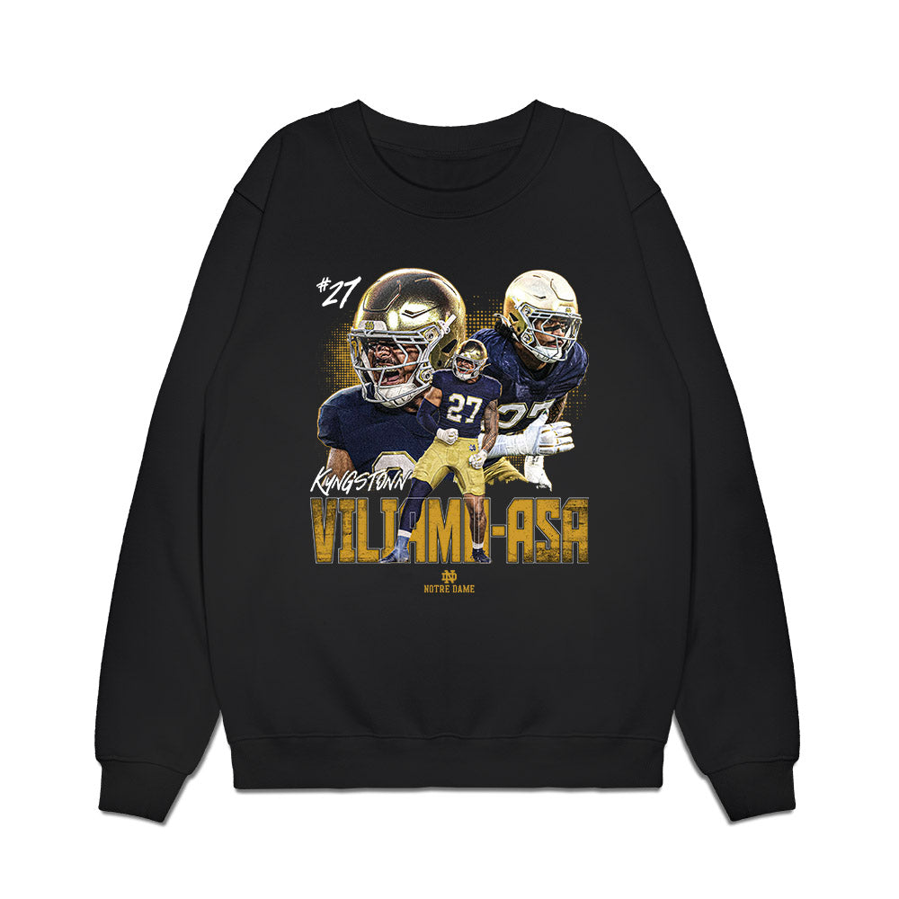 Notre Dame - NCAA Football : Kyngstonn Viliamu-Asa - Collage Premium Crewneck Sweatshirt-0