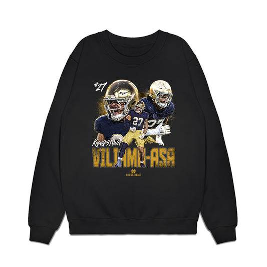 Notre Dame - NCAA Football : Kyngstonn Viliamu-Asa - Collage Premium Crewneck Sweatshirt-0