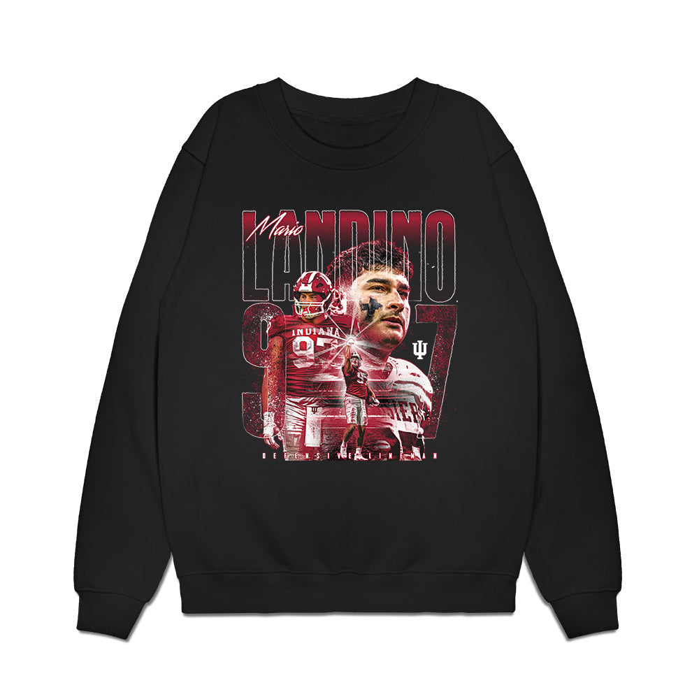 Indiana - NCAA Football : Mario Landino - Collage Premium Crewneck Sweatshirt-0