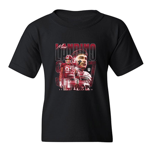 Indiana - NCAA Football : Mario Landino - Collage Youth T-Shirt-0