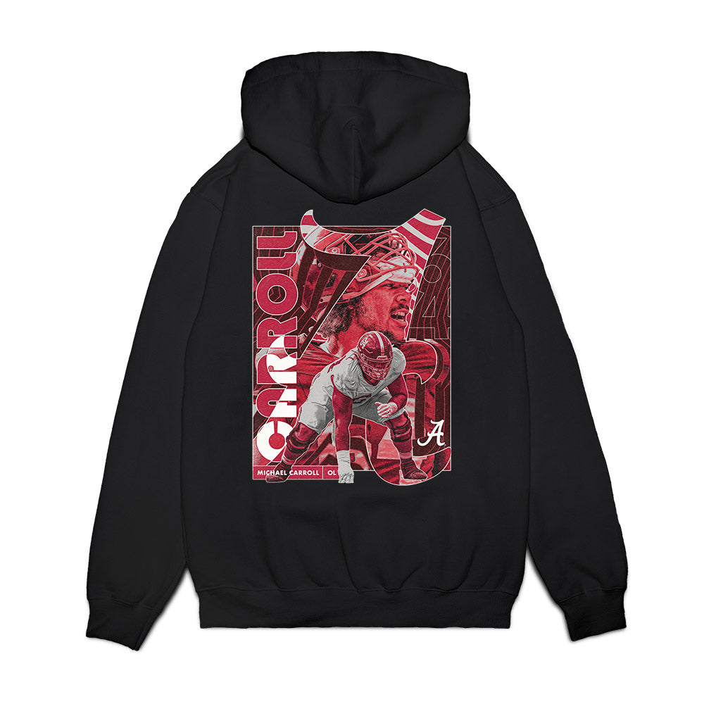 Alabama - NCAA Football : Michael Carroll - Collage Premium Hooded Sweatshirt-1