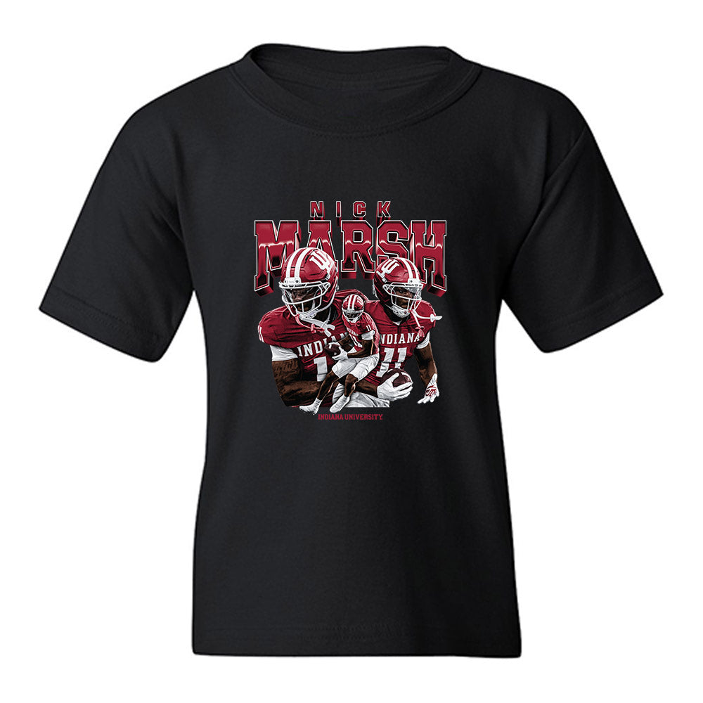 Indiana - NCAA Football : Nick Marsh - Collage Youth T-Shirt-0