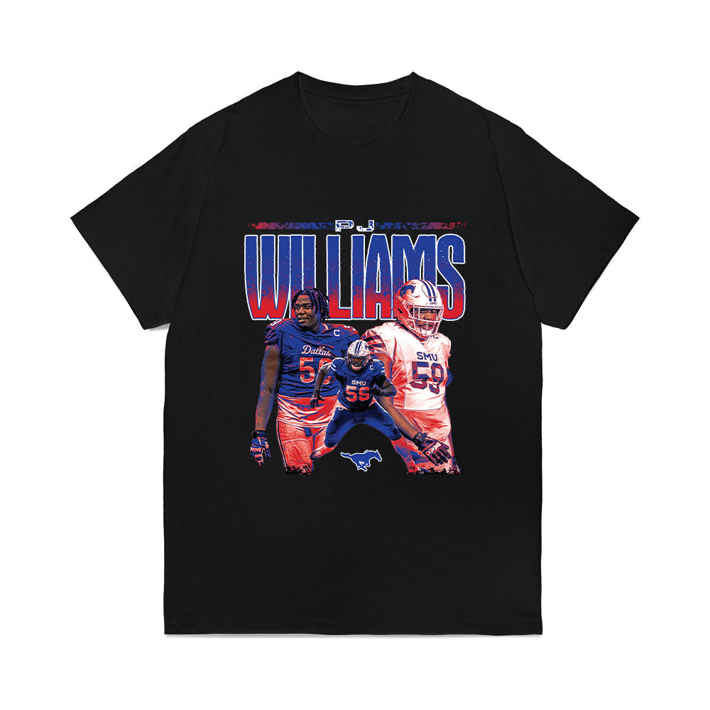 SMU - NCAA Football : Pj Williams - Collage Comfort Colors T-Shirt-0