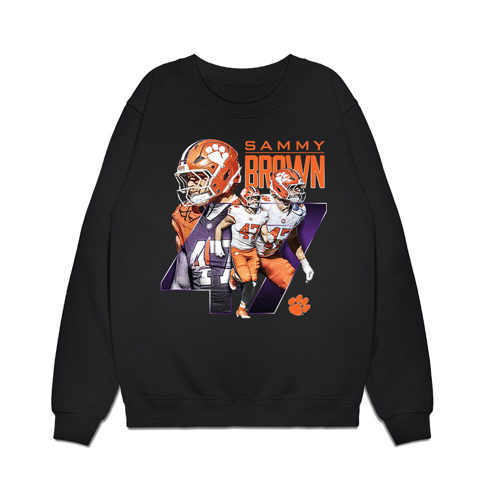 Clemson - NCAA Football : Sammy Brown - Collage Premium Crewneck Sweatshirt-0