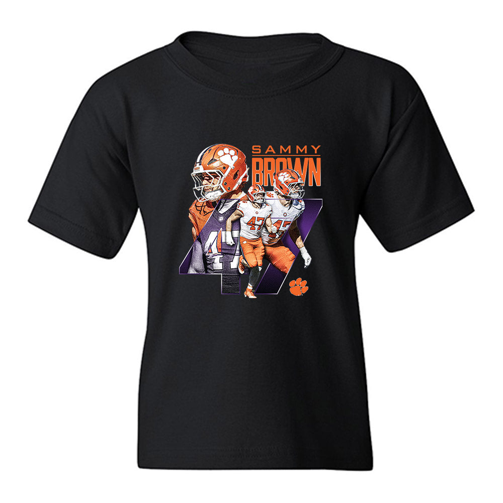 Clemson - NCAA Football : Sammy Brown - Collage Youth T-Shirt-0
