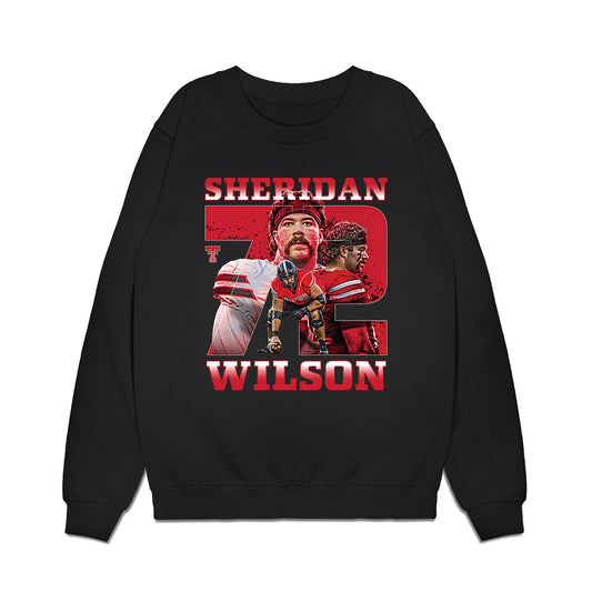 Texas Tech - NCAA Football : Sheridan Wilson - Collage Premium Crewneck Sweatshirt-0