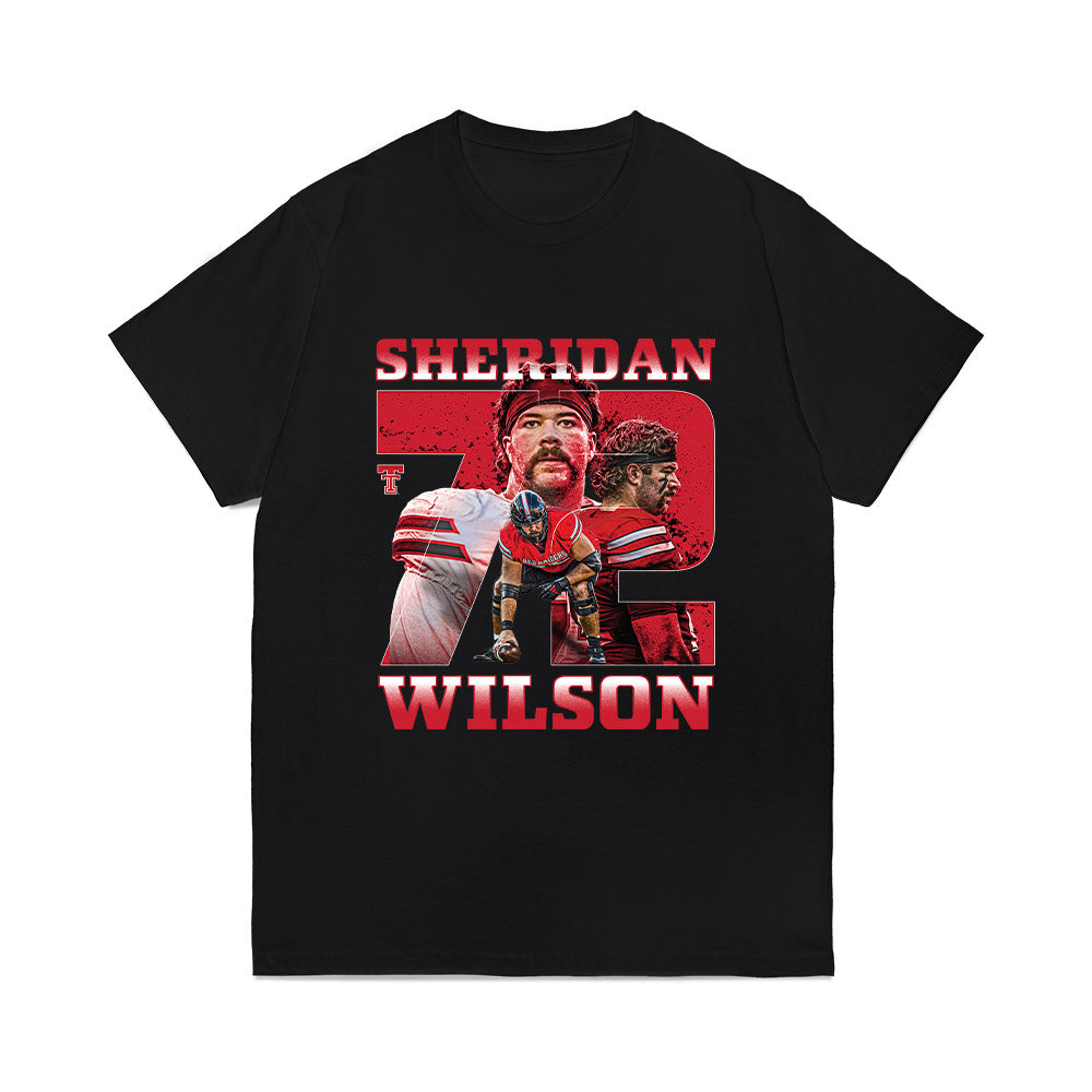 Texas Tech - NCAA Football : Sheridan Wilson - Collage Comfort Colors T-Shirt-0