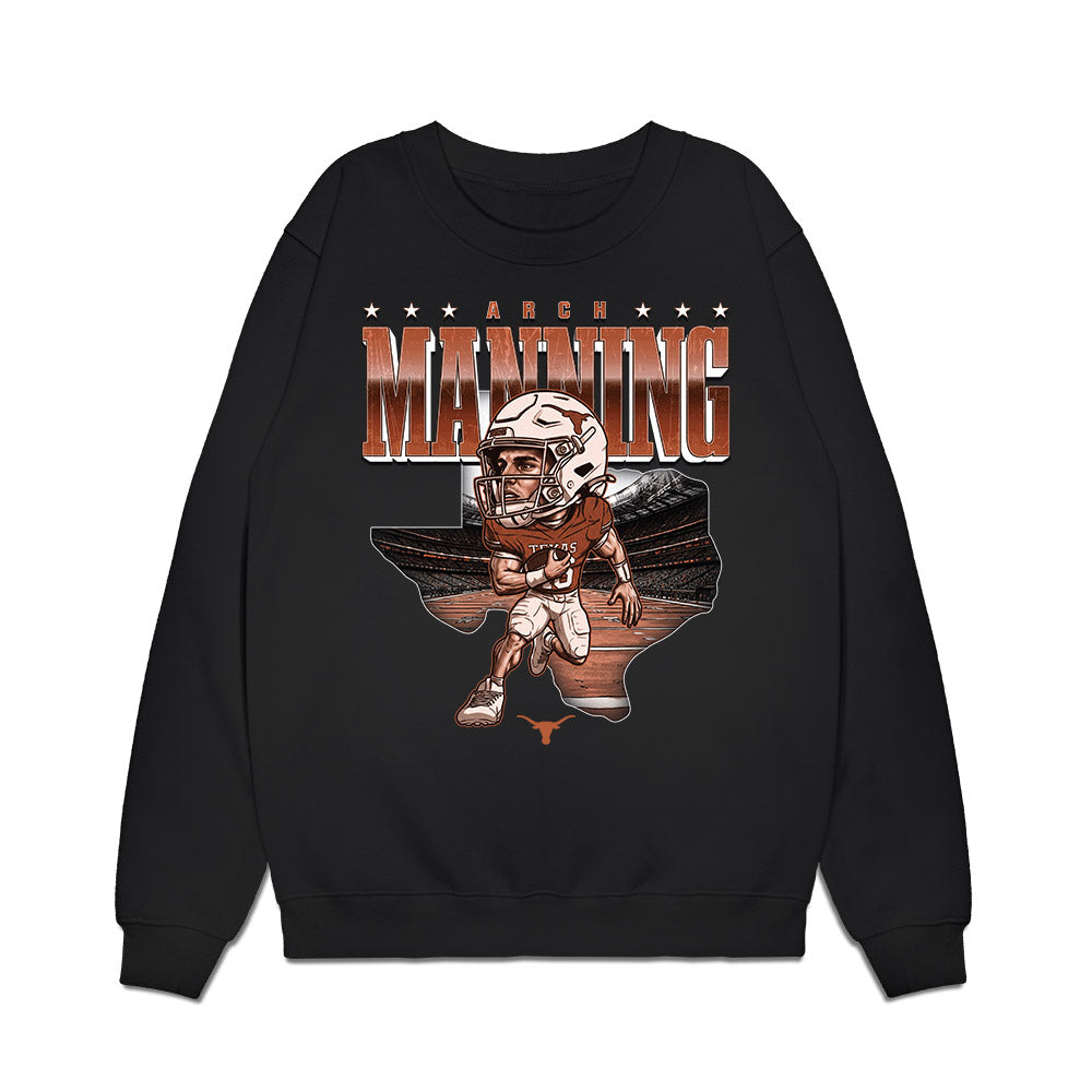 Texas - NCAA Football : Arch Manning - Bobble Head Premium Crewneck Sweatshirt-0
